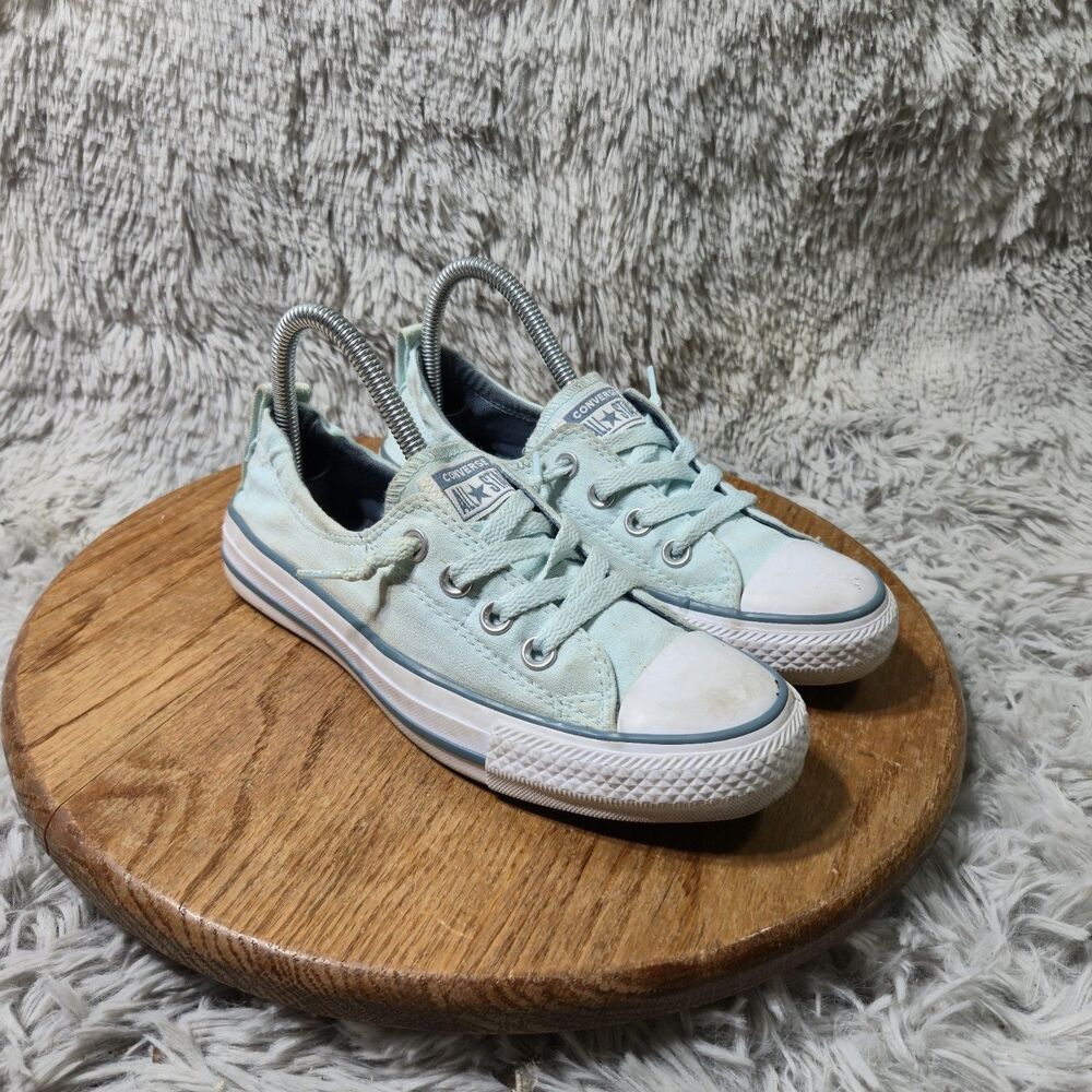 Converse All Star Shoreline Slip On Light Blue Canvas Womens Size 7 EU 37.5